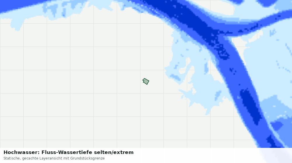 Statische Kartenansicht: Hochwasser: Fluss-Wassertiefe selten/extrem