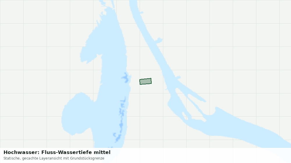 Statische Kartenansicht: Hochwasser: Fluss-Wassertiefe mittel