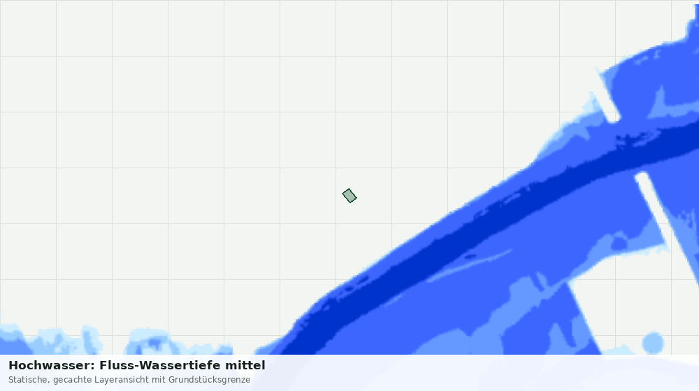 Statische Kartenansicht: Hochwasser: Fluss-Wassertiefe mittel