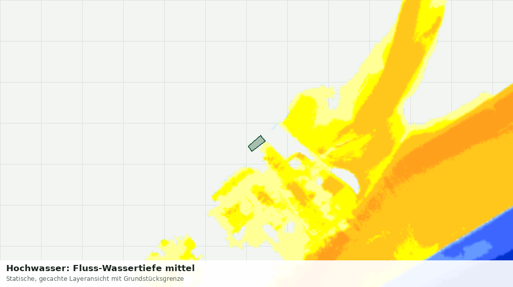Statische Kartenansicht: Hochwasser: Fluss-Wassertiefe mittel