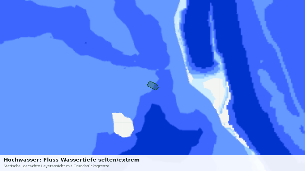 Statische Kartenansicht: Hochwasser: Fluss-Wassertiefe selten/extrem