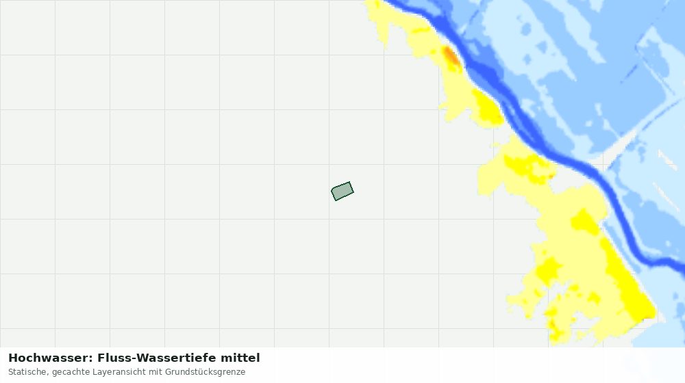 Statische Kartenansicht: Hochwasser: Fluss-Wassertiefe mittel