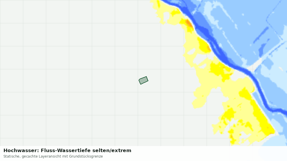 Statische Kartenansicht: Hochwasser: Fluss-Wassertiefe selten/extrem