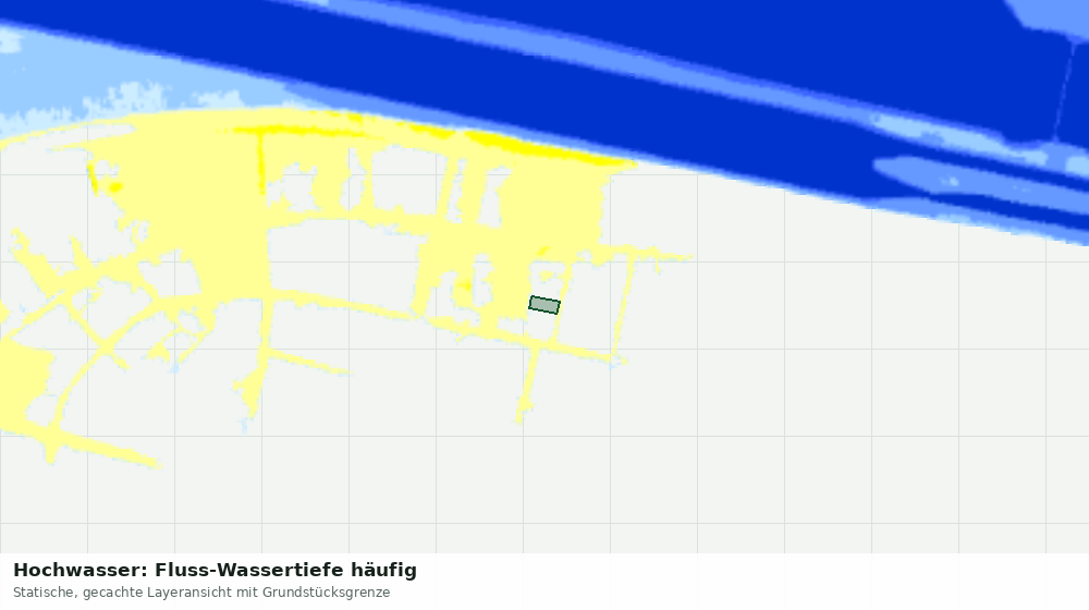 Statische Kartenansicht: Hochwasser: Fluss-Wassertiefe häufig