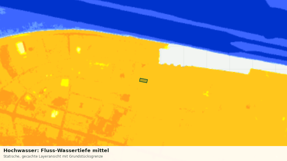 Statische Kartenansicht: Hochwasser: Fluss-Wassertiefe mittel