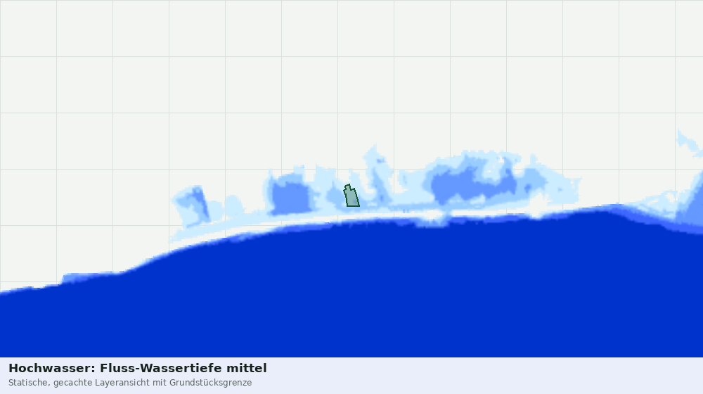 Statische Kartenansicht: Hochwasser: Fluss-Wassertiefe mittel