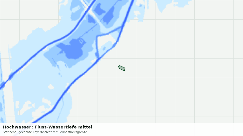 Statische Kartenansicht: Hochwasser: Fluss-Wassertiefe mittel