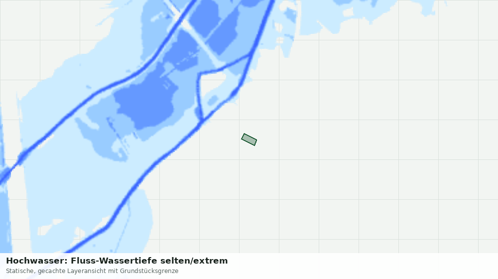 Statische Kartenansicht: Hochwasser: Fluss-Wassertiefe selten/extrem