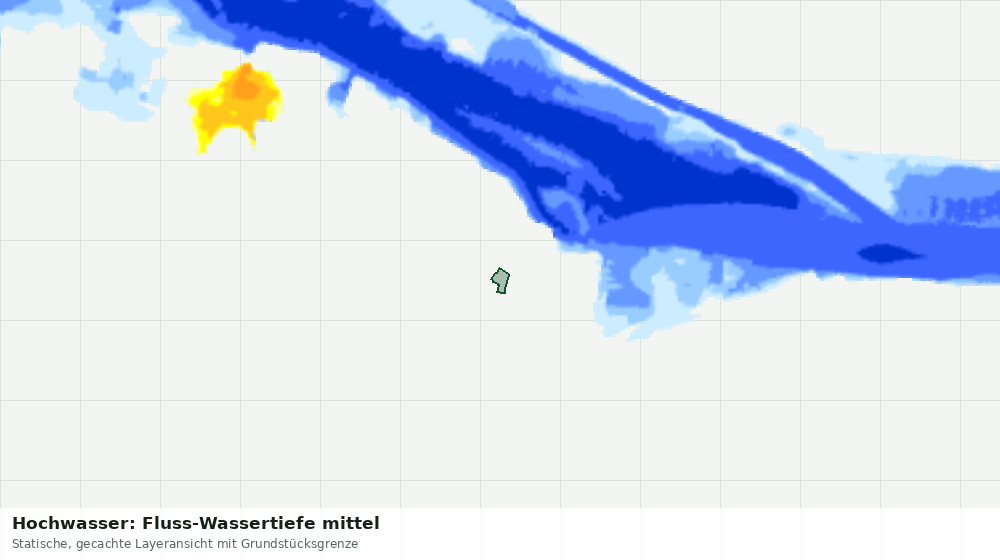 Statische Kartenansicht: Hochwasser: Fluss-Wassertiefe mittel