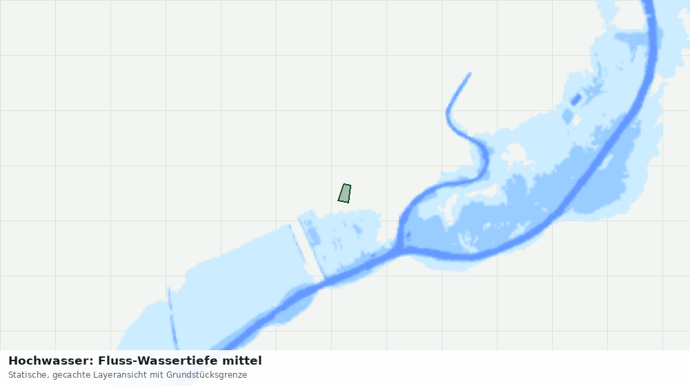 Statische Kartenansicht: Hochwasser: Fluss-Wassertiefe mittel
