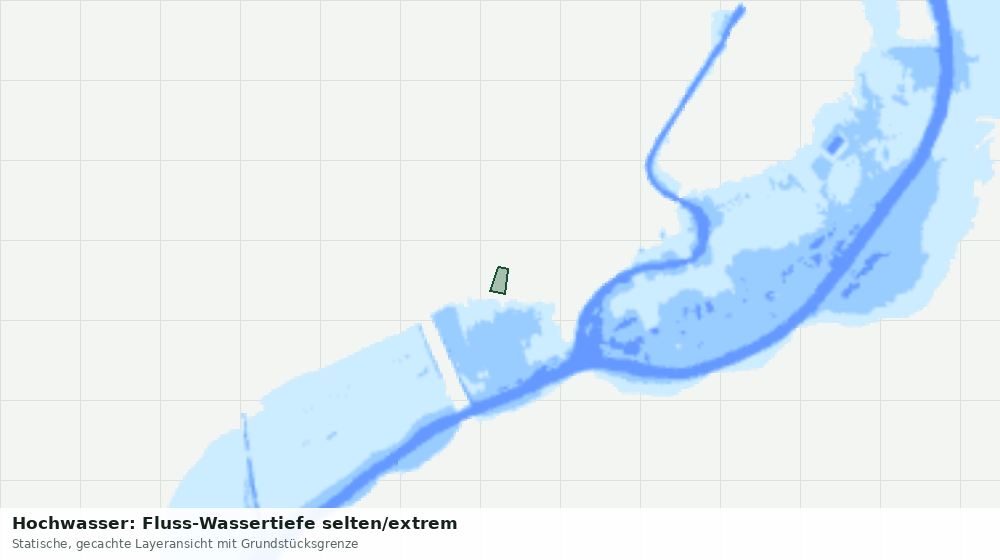 Statische Kartenansicht: Hochwasser: Fluss-Wassertiefe selten/extrem