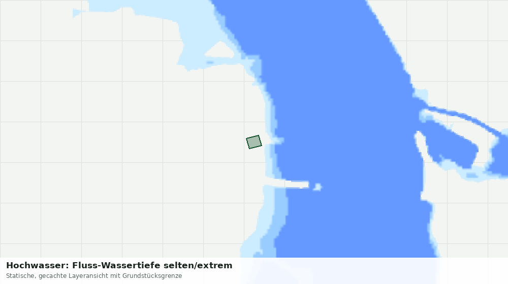 Statische Kartenansicht: Hochwasser: Fluss-Wassertiefe selten/extrem