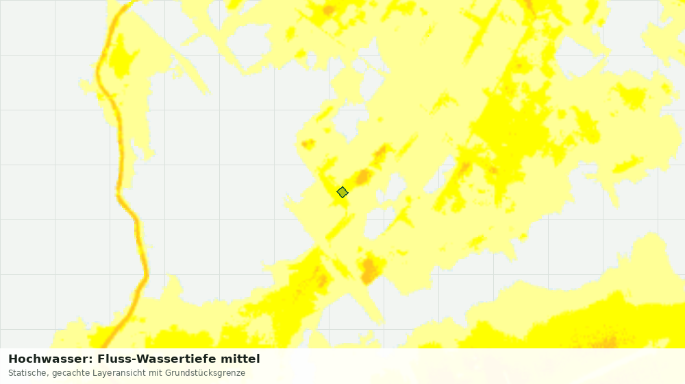 Statische Kartenansicht: Hochwasser: Fluss-Wassertiefe mittel