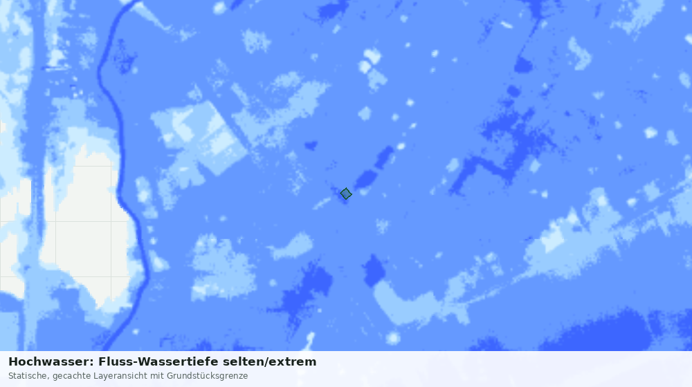 Statische Kartenansicht: Hochwasser: Fluss-Wassertiefe selten/extrem