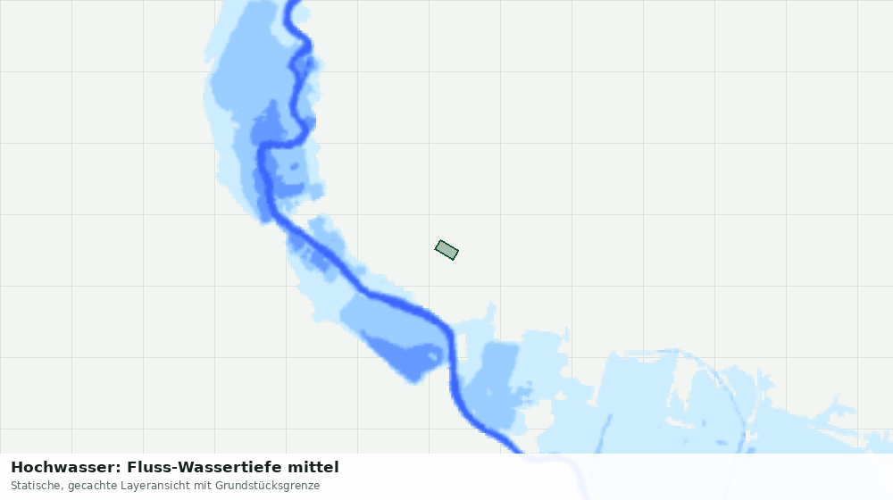 Statische Kartenansicht: Hochwasser: Fluss-Wassertiefe mittel