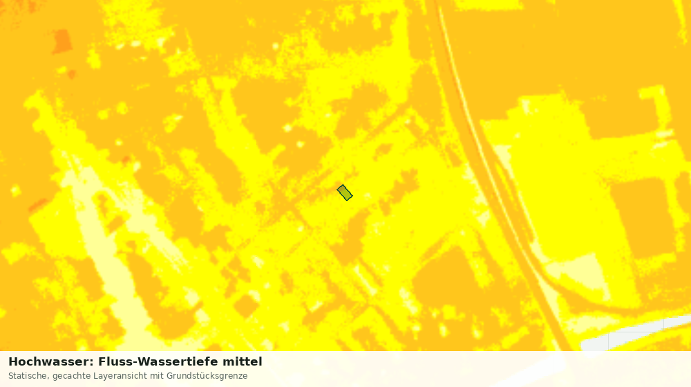 Statische Kartenansicht: Hochwasser: Fluss-Wassertiefe mittel