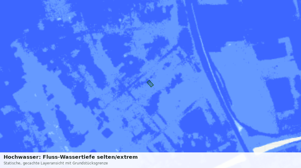 Statische Kartenansicht: Hochwasser: Fluss-Wassertiefe selten/extrem