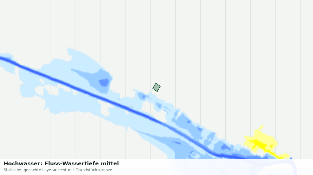 Statische Kartenansicht: Hochwasser: Fluss-Wassertiefe mittel