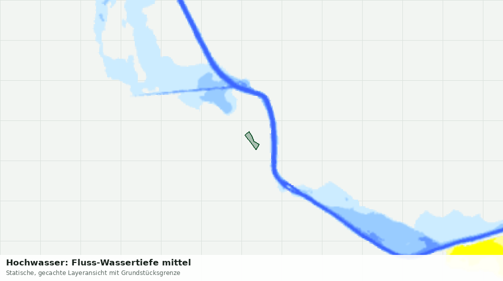 Statische Kartenansicht: Hochwasser: Fluss-Wassertiefe mittel