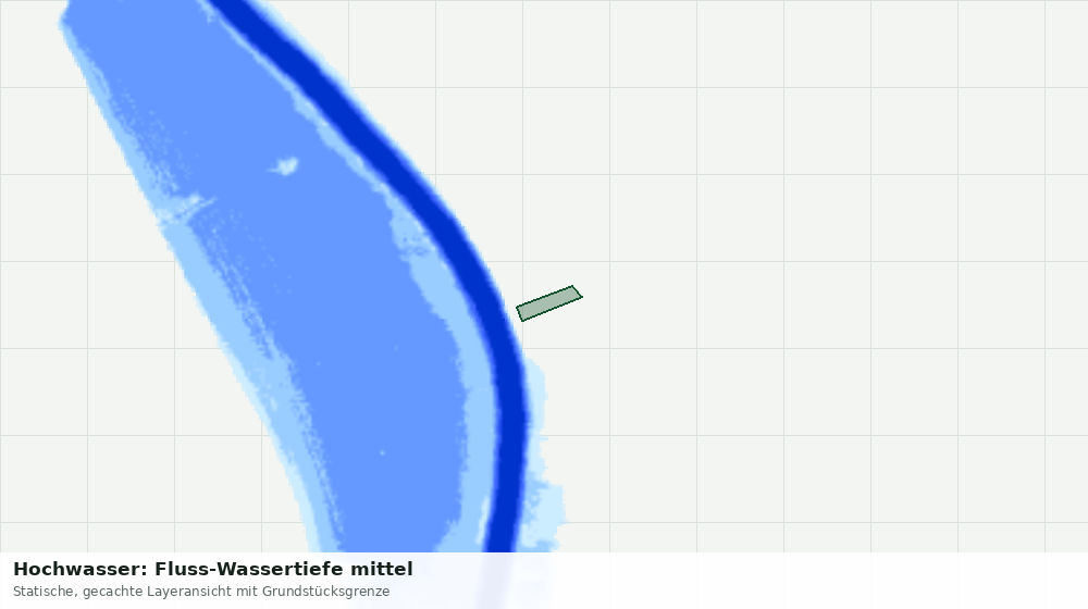 Statische Kartenansicht: Hochwasser: Fluss-Wassertiefe mittel