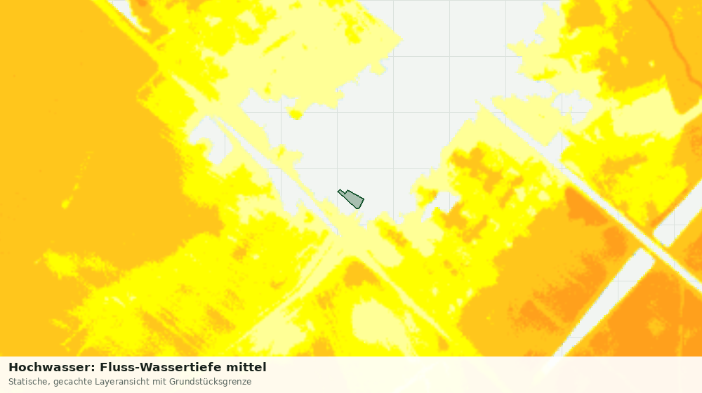 Statische Kartenansicht: Hochwasser: Fluss-Wassertiefe mittel