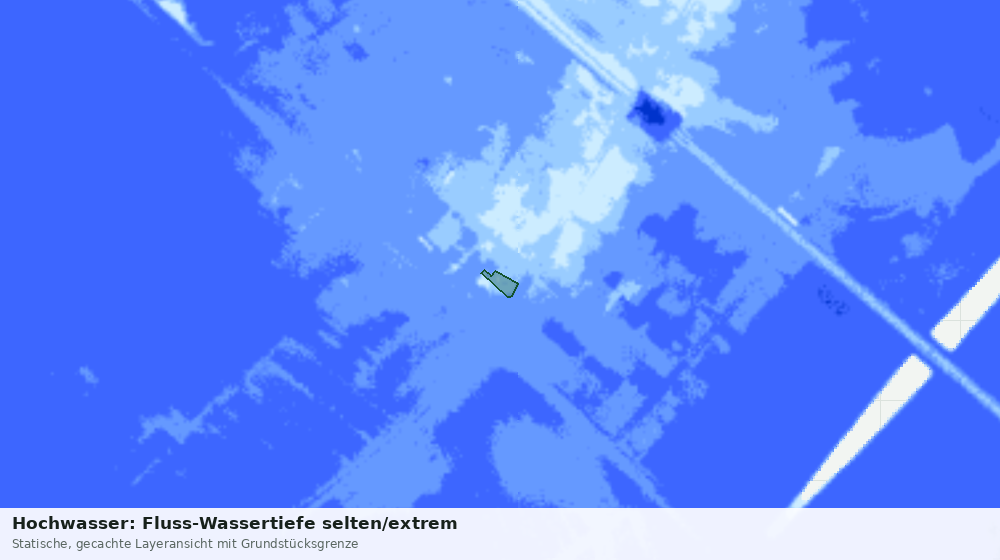 Statische Kartenansicht: Hochwasser: Fluss-Wassertiefe selten/extrem