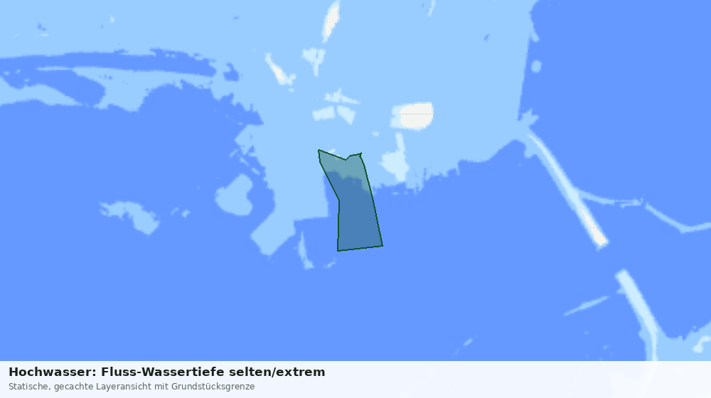 Statische Kartenansicht: Hochwasser: Fluss-Wassertiefe selten/extrem