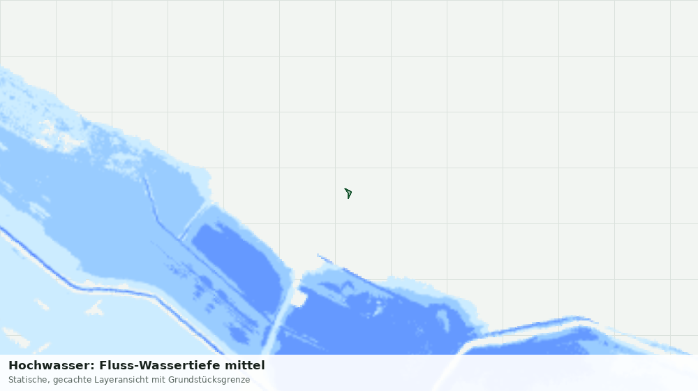 Statische Kartenansicht: Hochwasser: Fluss-Wassertiefe mittel