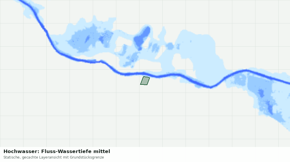 Statische Kartenansicht: Hochwasser: Fluss-Wassertiefe mittel