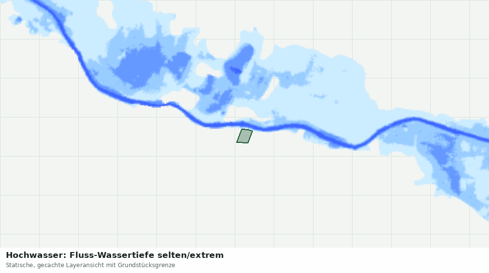Statische Kartenansicht: Hochwasser: Fluss-Wassertiefe selten/extrem