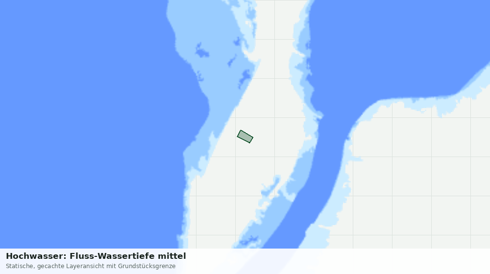 Statische Kartenansicht: Hochwasser: Fluss-Wassertiefe mittel