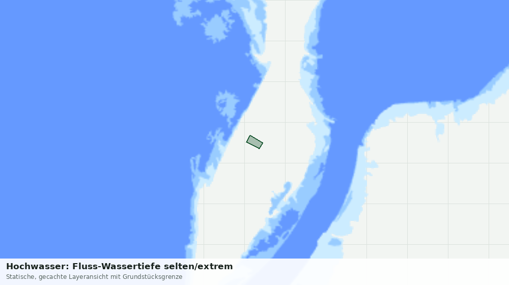 Statische Kartenansicht: Hochwasser: Fluss-Wassertiefe selten/extrem