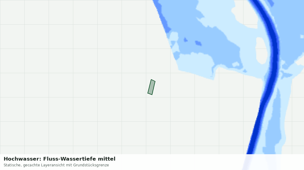 Statische Kartenansicht: Hochwasser: Fluss-Wassertiefe mittel