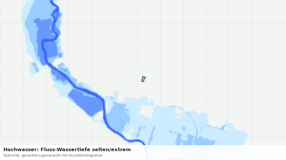 Statische Kartenansicht: Hochwasser: Fluss-Wassertiefe selten/extrem