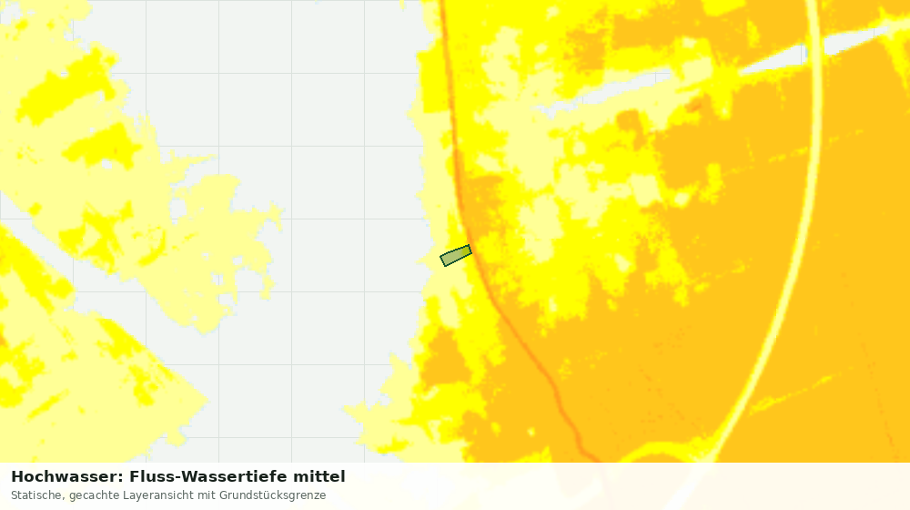 Statische Kartenansicht: Hochwasser: Fluss-Wassertiefe mittel