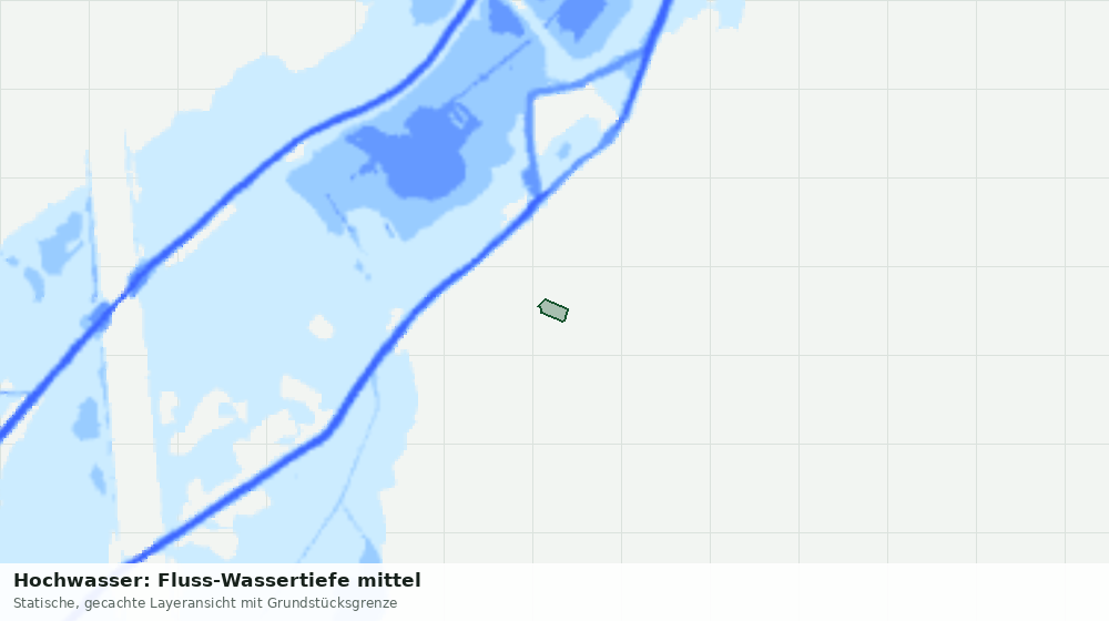Statische Kartenansicht: Hochwasser: Fluss-Wassertiefe mittel