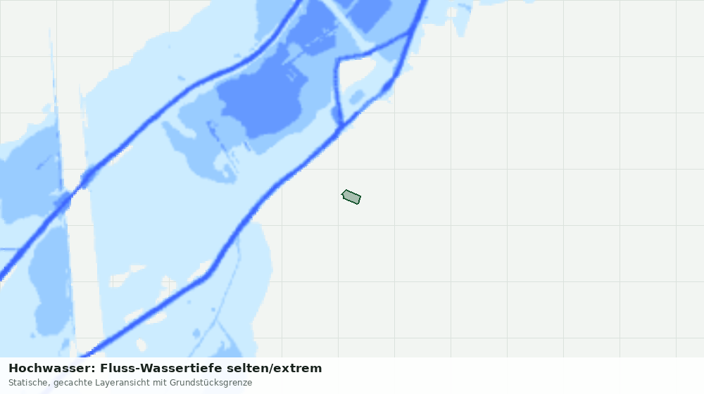 Statische Kartenansicht: Hochwasser: Fluss-Wassertiefe selten/extrem