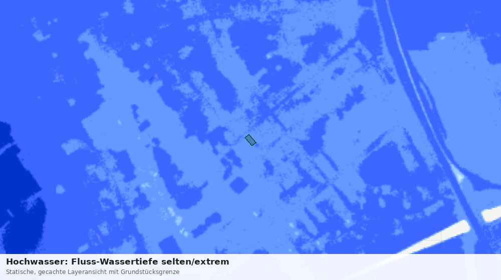 Statische Kartenansicht: Hochwasser: Fluss-Wassertiefe selten/extrem
