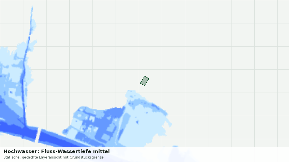 Statische Kartenansicht: Hochwasser: Fluss-Wassertiefe mittel