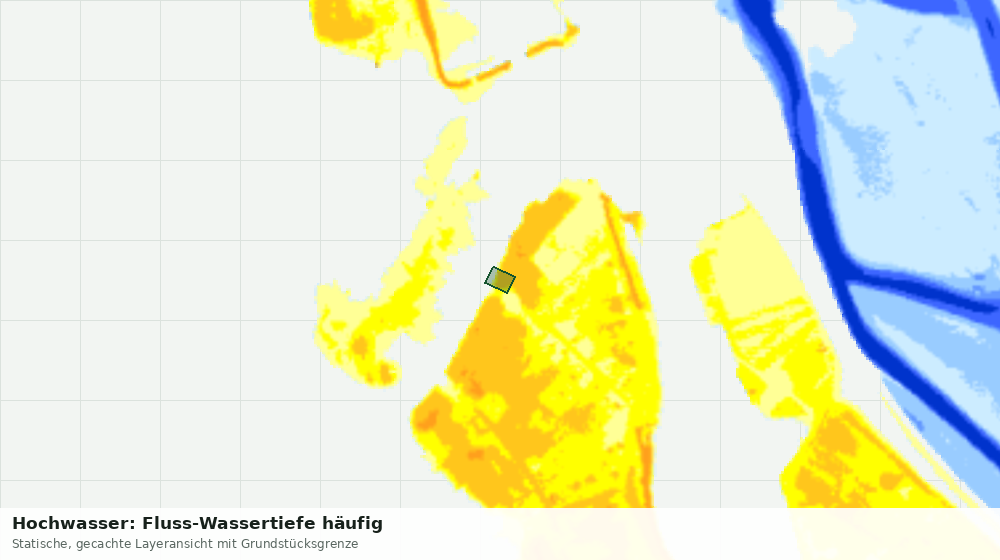 Statische Kartenansicht: Hochwasser: Fluss-Wassertiefe häufig