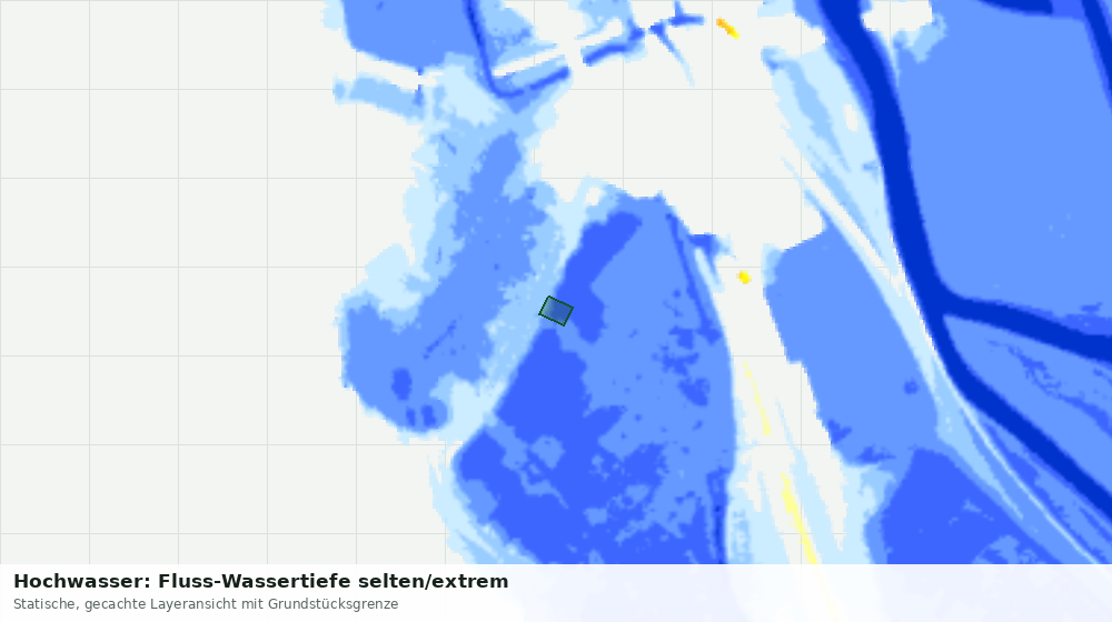 Statische Kartenansicht: Hochwasser: Fluss-Wassertiefe selten/extrem