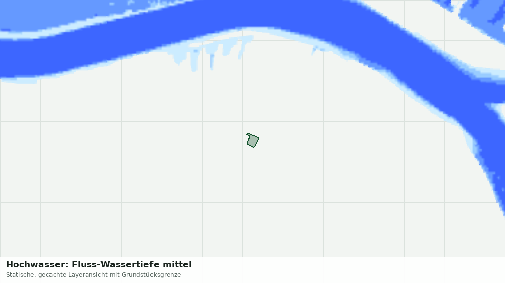 Statische Kartenansicht: Hochwasser: Fluss-Wassertiefe mittel