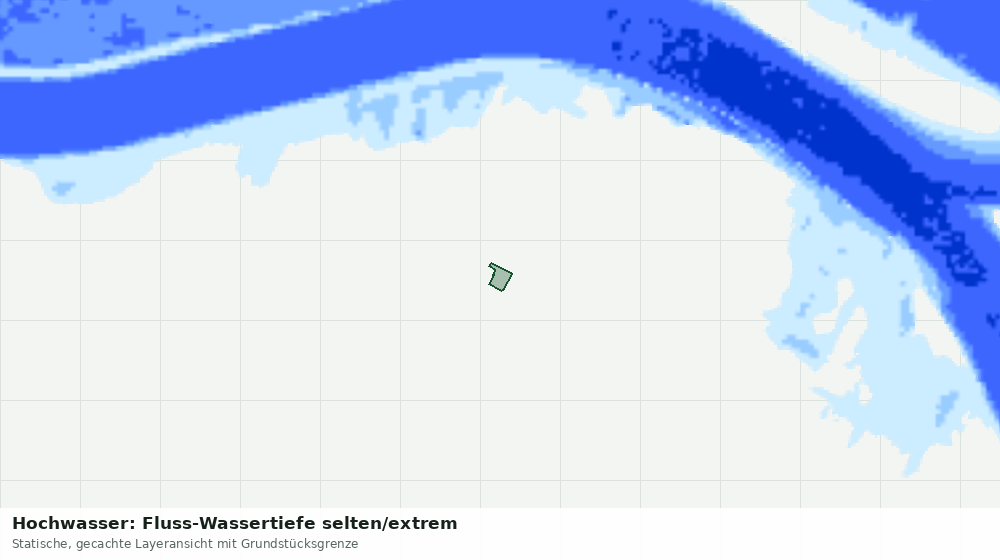Statische Kartenansicht: Hochwasser: Fluss-Wassertiefe selten/extrem