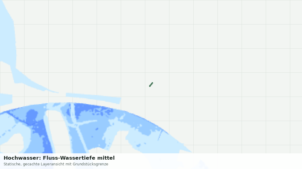 Statische Kartenansicht: Hochwasser: Fluss-Wassertiefe mittel