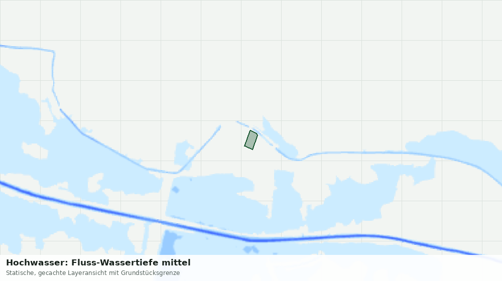 Statische Kartenansicht: Hochwasser: Fluss-Wassertiefe mittel