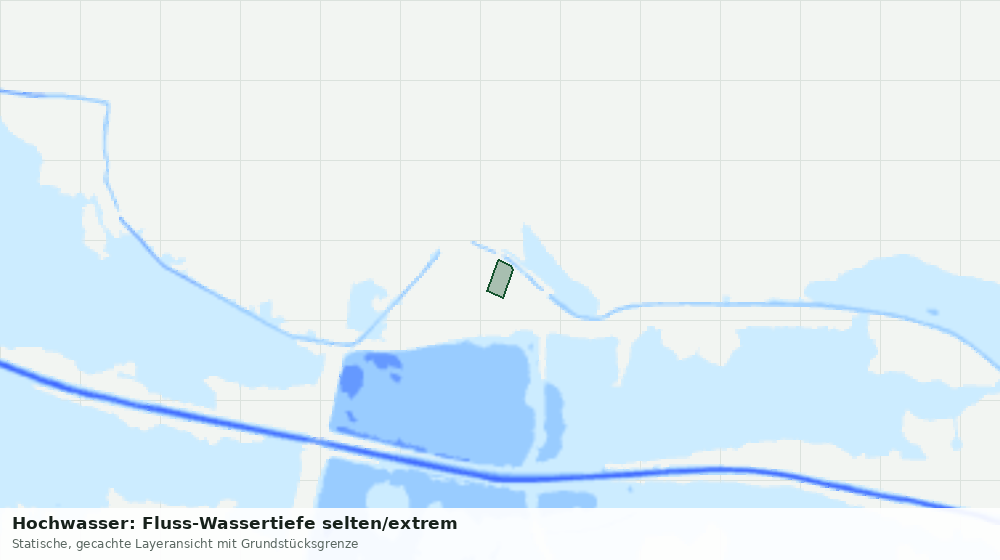 Statische Kartenansicht: Hochwasser: Fluss-Wassertiefe selten/extrem