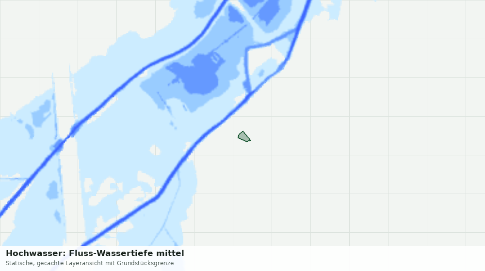 Statische Kartenansicht: Hochwasser: Fluss-Wassertiefe mittel