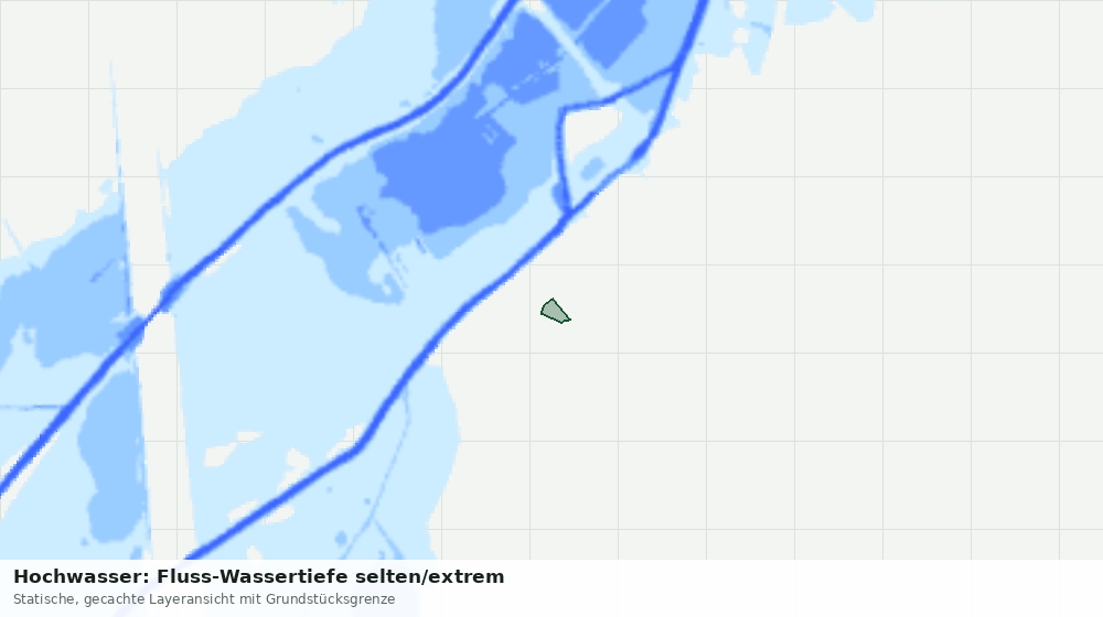 Statische Kartenansicht: Hochwasser: Fluss-Wassertiefe selten/extrem
