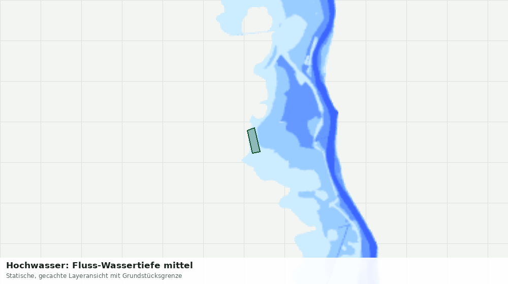 Statische Kartenansicht: Hochwasser: Fluss-Wassertiefe mittel
