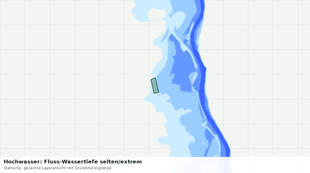 Statische Kartenansicht: Hochwasser: Fluss-Wassertiefe selten/extrem